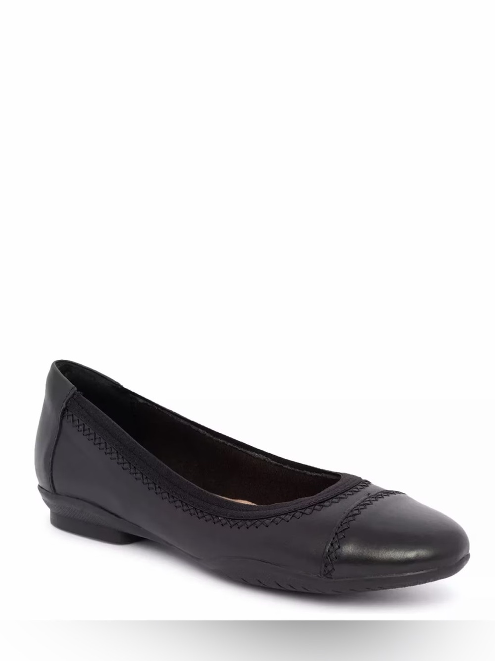 Clarks Women's Sara Bay Black Ballet Flat - size 6